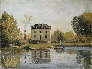 Alfred Sisley Factory on the banks of the Seine. Bougival Spain oil painting artist